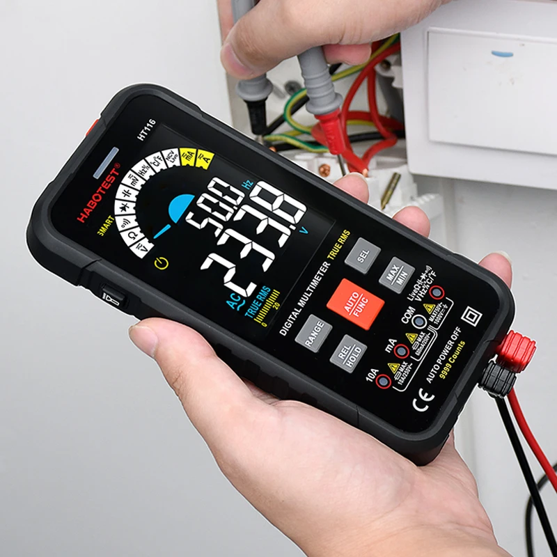 Professional Smart Multimeter Digital Auto Range True RMS NCV Voltmeter AC DC Hz Ohm Capacitance Temperature Tester HABOTEST | Инструменты
