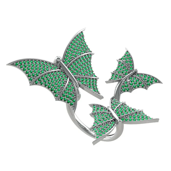 

Diana Butterfly ring 925K Silver with gold plated and rose gold plated options with 15 stone options