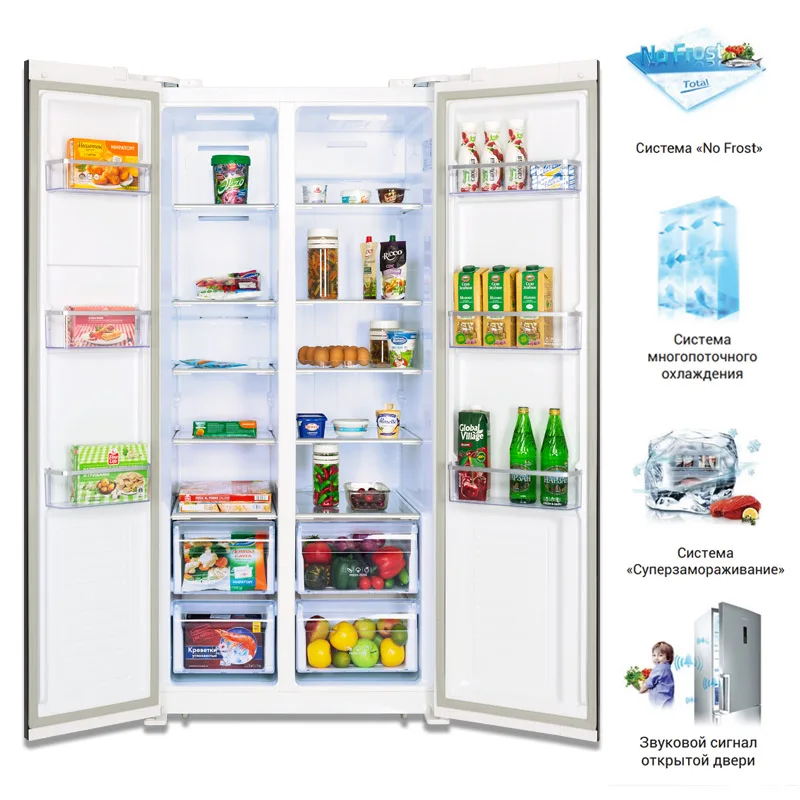 Холодильник Side by side HIBERG RFS 480DX NFW|refrigerator| |