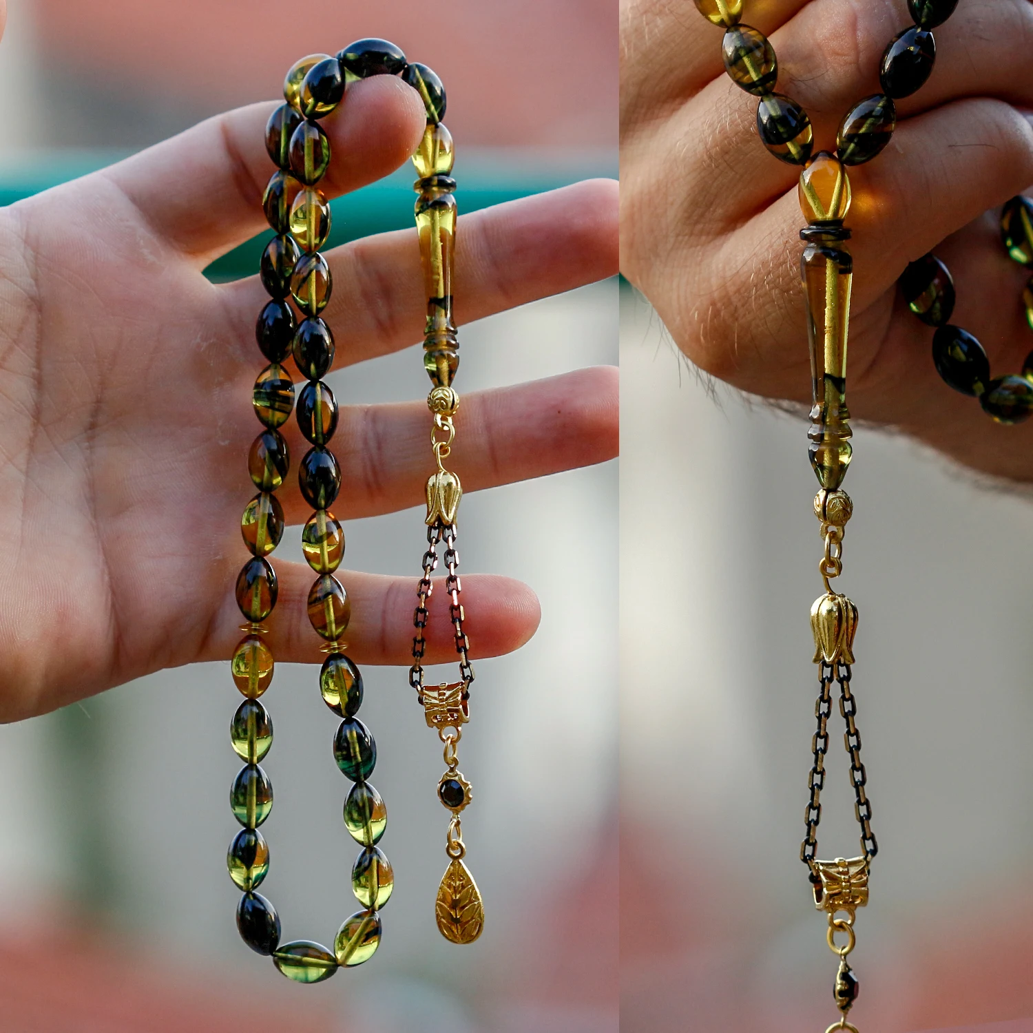 

Special Design Whipped Variegated Squeezing Amber Tasbih Fashion Turkish Premium Quality Handmade Jawelery