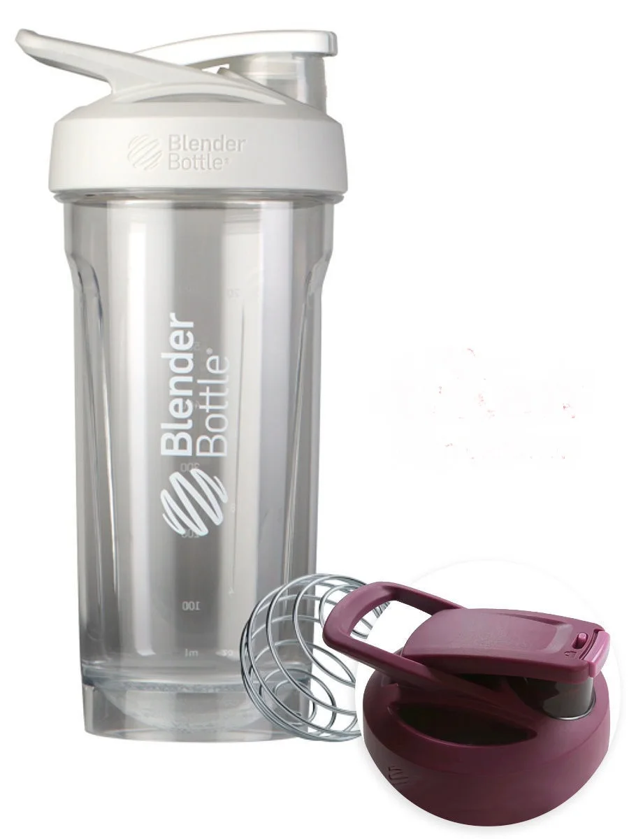 Шейкер спортивный Strada Tritan с закругленным дном клапаном на кнопке и системой