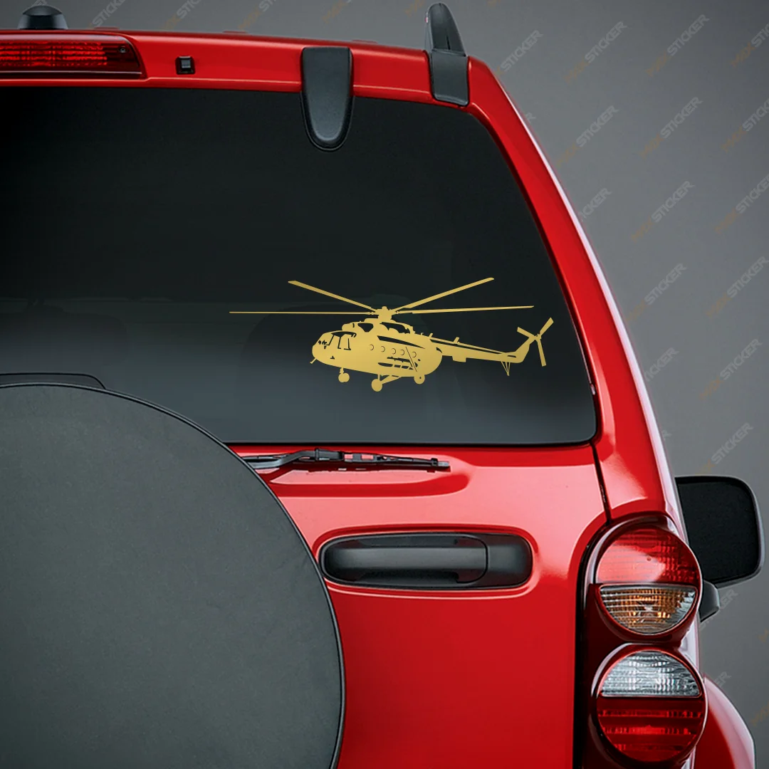 Наклейка на авто - Вертолёт Ми-8 Виниловая наклейка машину автомобильная |