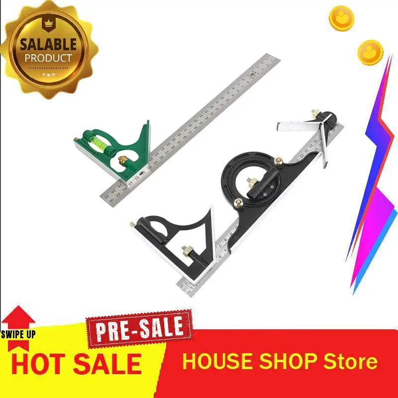

3 In1 Adjustable Ruler Multi Combination Square Angle Finder Protractor 300mm Measuring Universal Rule DIY Angle Spirit Level