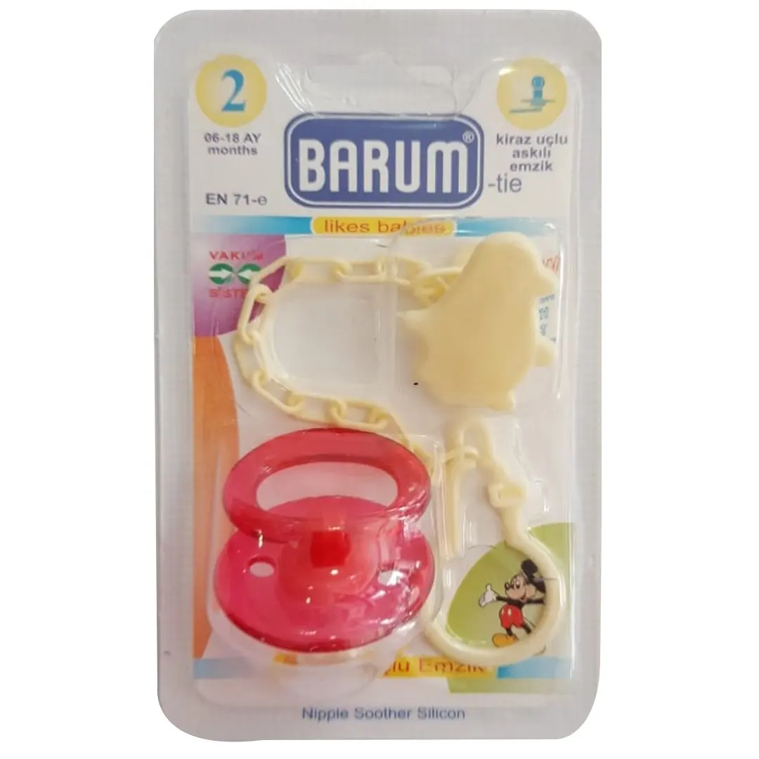 

Barum Cherry Ended Pendant Cream Chain Red Nipple