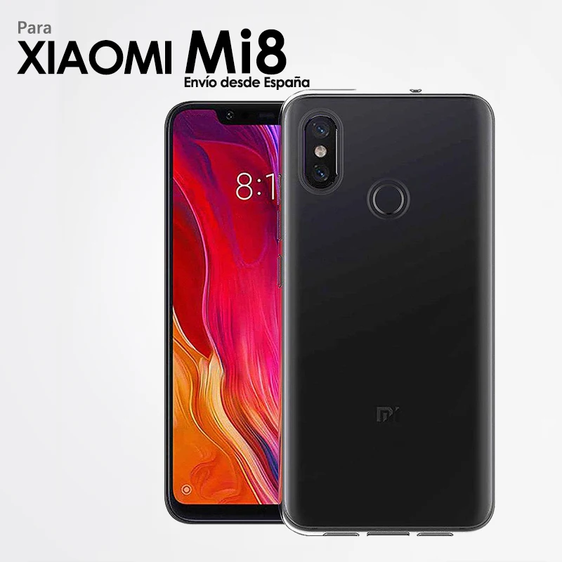Силиконовый чехол для Xiaomi Mi 8 мобильный телефон Ультратонкий Прозрачный из ТПУ |