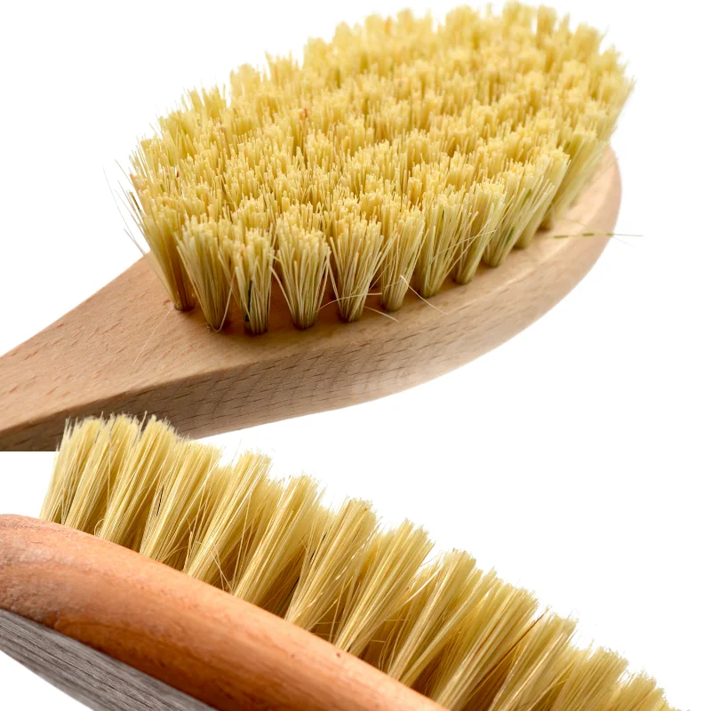 Щётка для сухого массажа тела из натурального волокна тампико 79-80 пучков. |
