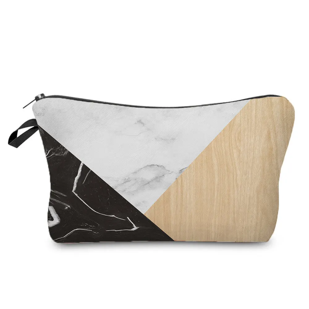 

Marbling Patchwork Printed Cosmetic Bags Casual Creativity Women Makeup Bag Mini Clutch Phone Bag Portable Travel Storage Bag
