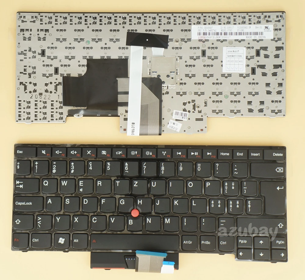 

Swiss German QWERTZ CH Keyboard for Lenovo ThinkPad E430 E330 E335 E435 E430c E430S S430 T430U E445 L330 04W2741 0B35697 Black