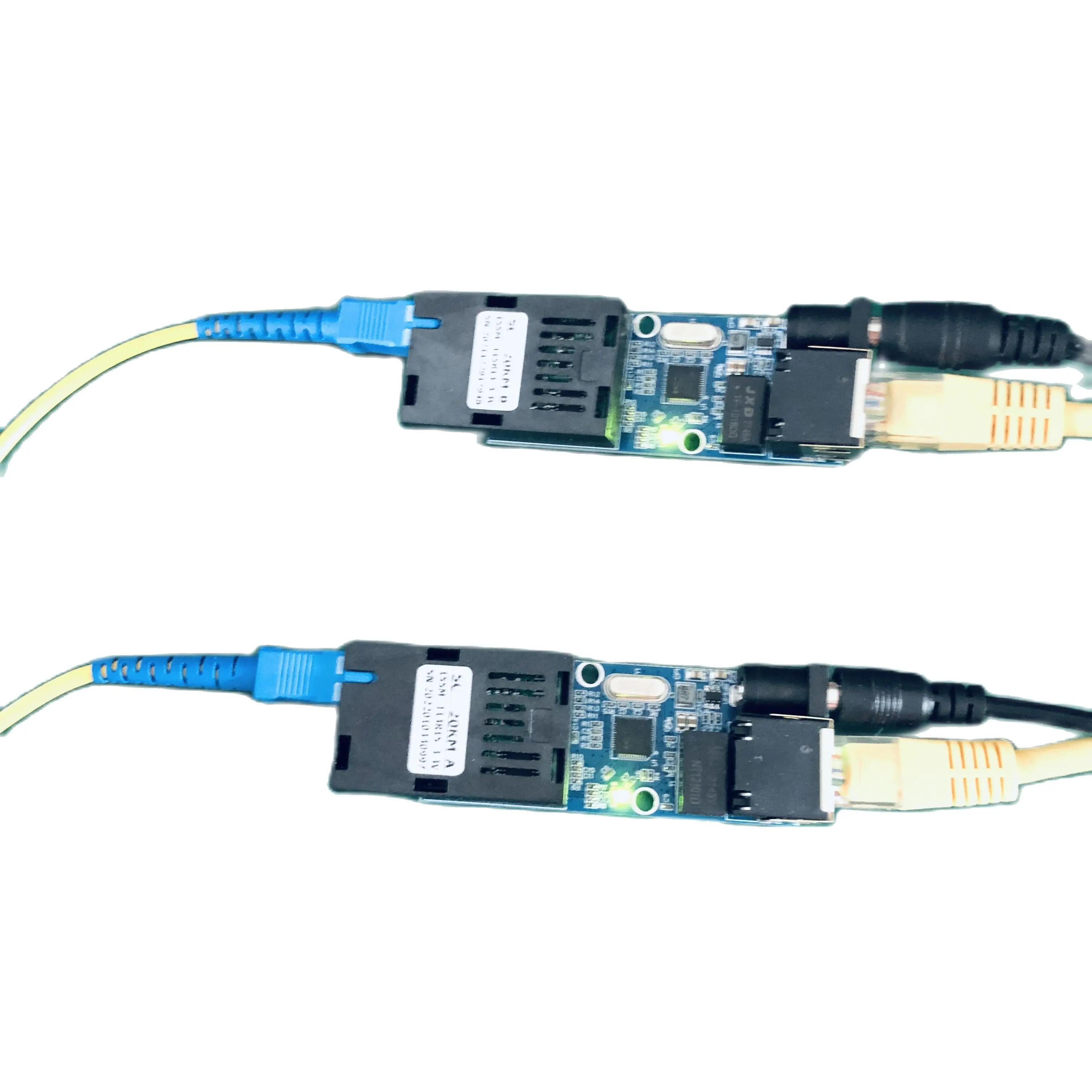10 пар супермини оптоволоконных медиаконвертеров 10/100 Мбит/сек Плата PCBA Самый маленький 1SC 1RJ45 Эталонный оптический приёмопередатчик порт RX.