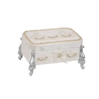 elegant multifunction velvet handcraft pearly storage box organizer jewellry crate treasure makeup cosmetics chest home decor