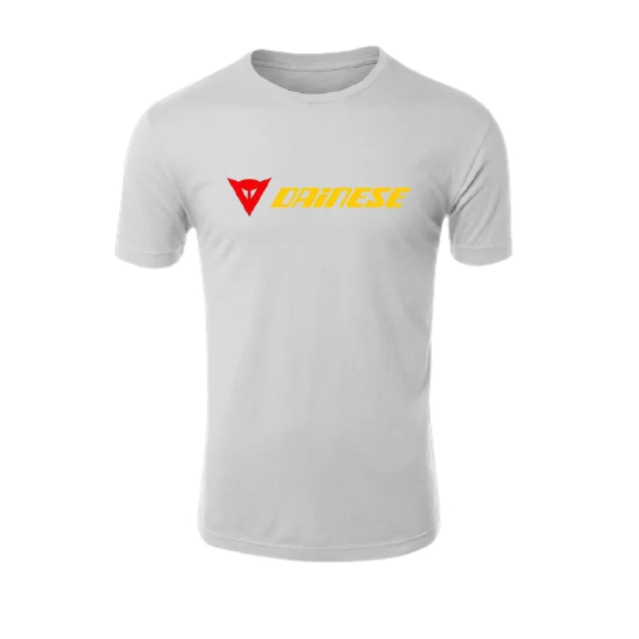 

New Fashion Spring Men's O neck Short Sleeve Tshirt Dainese Printed 100% Cotton Casual Crew Neck Summer T-shirt Black