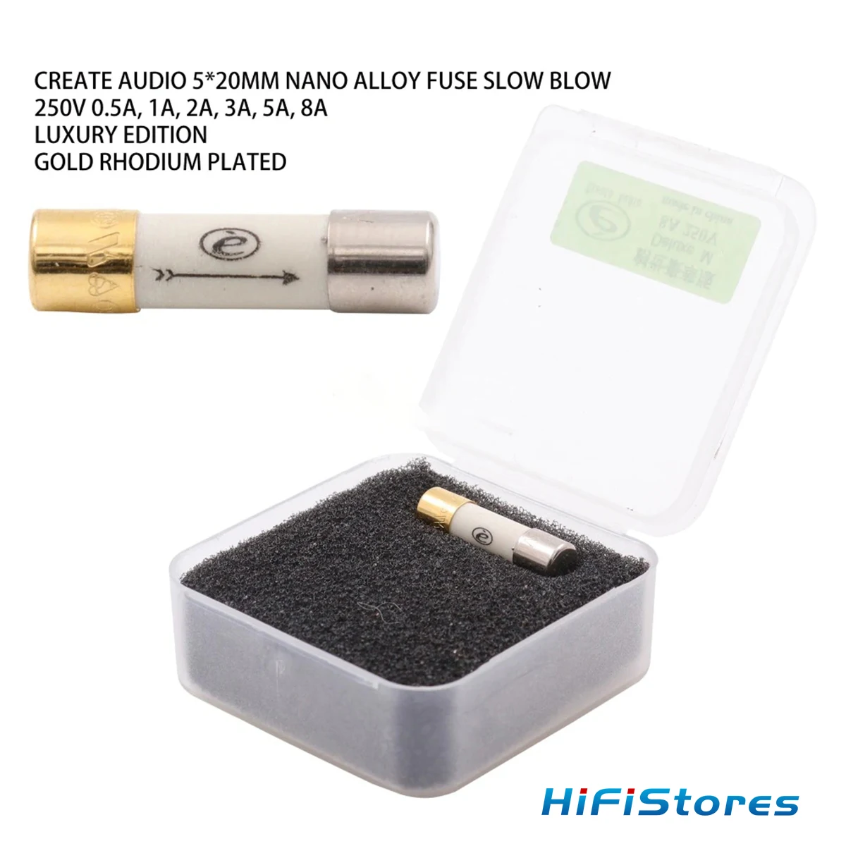 

CREATE AUDIO 5x20 мм Hifi аудио DIY AMP CD DAC DVD поворотный стол Deluxe Edition нано предохранитель из сплава медленный выдув 250 в а 1 А 2 А 3 А 5 А 8 А