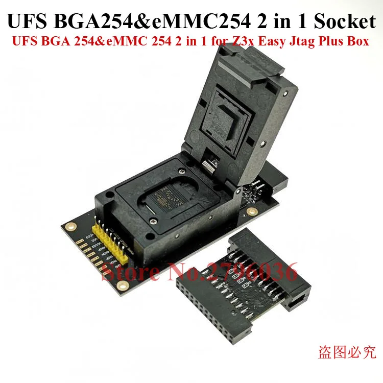 2021 Z3X легкая-джтаг плюс BGA-254 2-в-1 памяти на носителе eMMC / UFS гнездо адаптера ISP