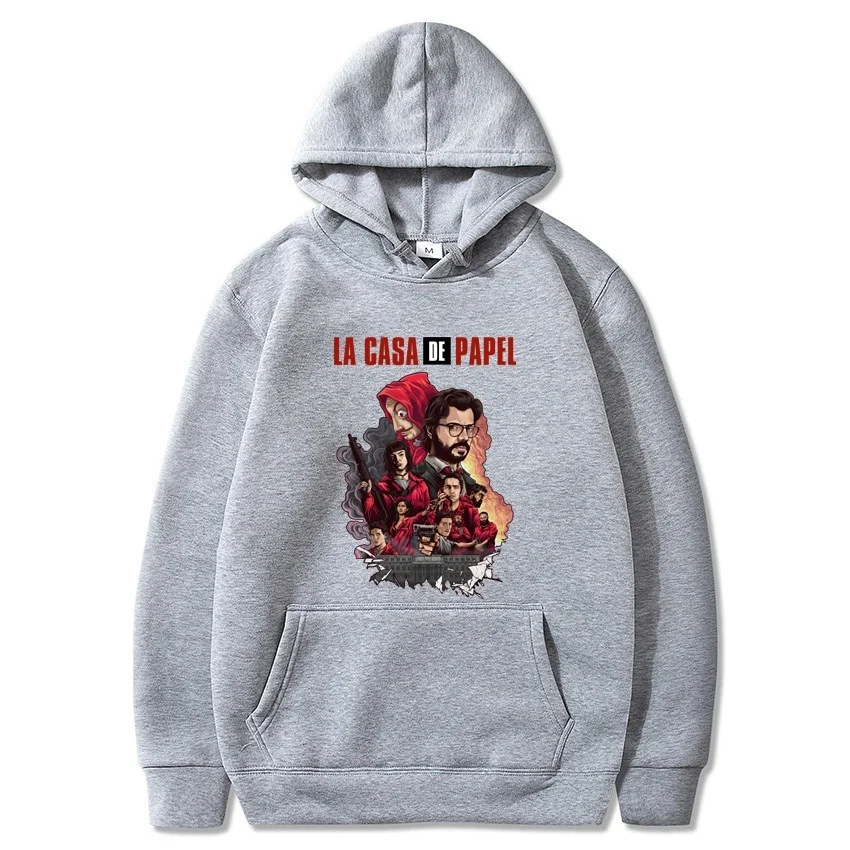 La Casa De Papel 4 мужские и женские толстовки унисекс свитшоты ТВ шоу деньги Heist Новинка