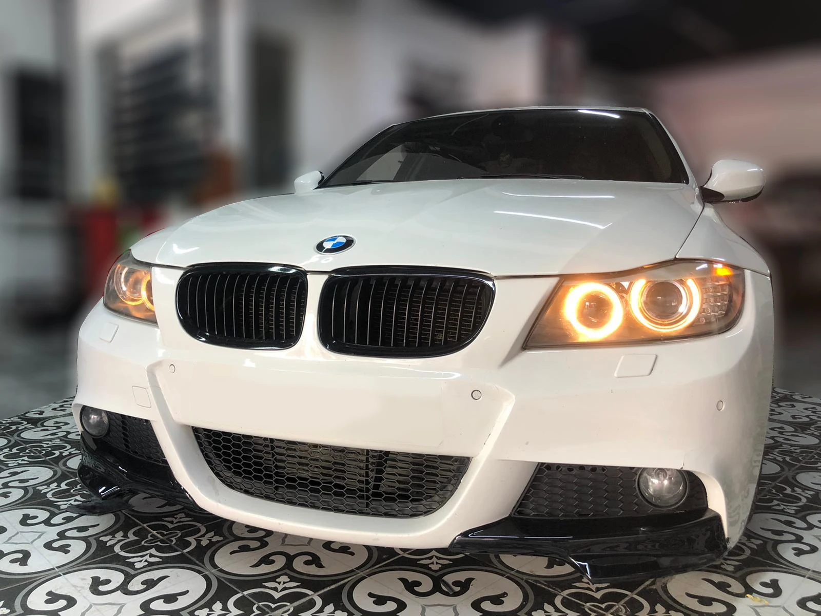Передний бампер для Bmw E90 - E91 Lci M сплиттер клапан шесть креплений Abs пластиковая