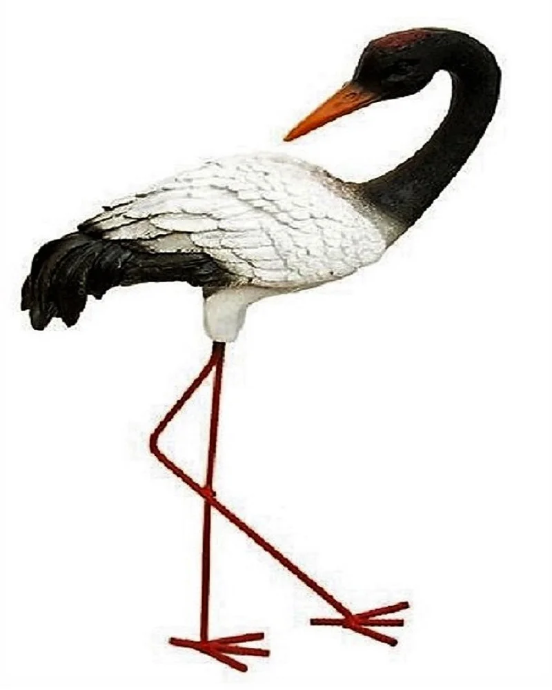 Фигура садовая Журавль с повернутой шеей. Полистоун. 60см. - Цена: 1710