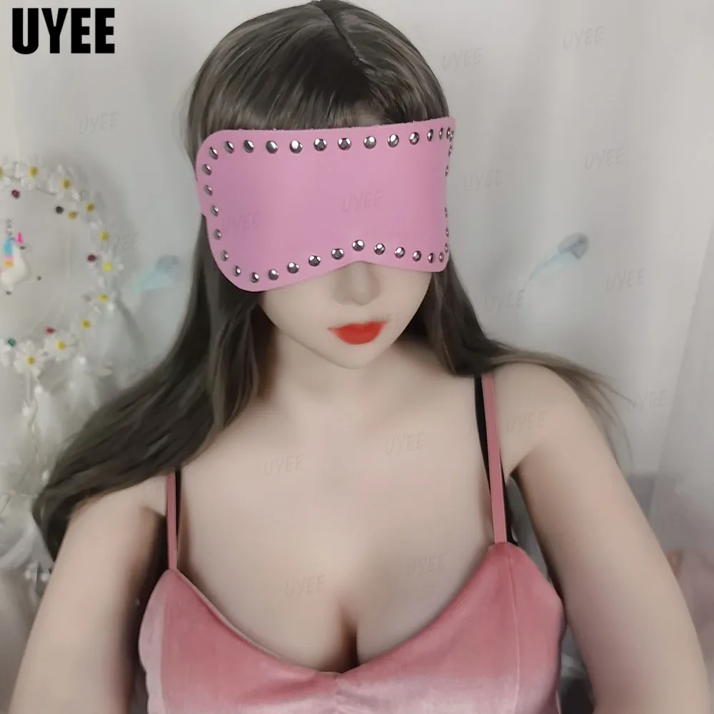 Сексуальная женская маска для косплея UYEE из искусственной кожи с заклепками