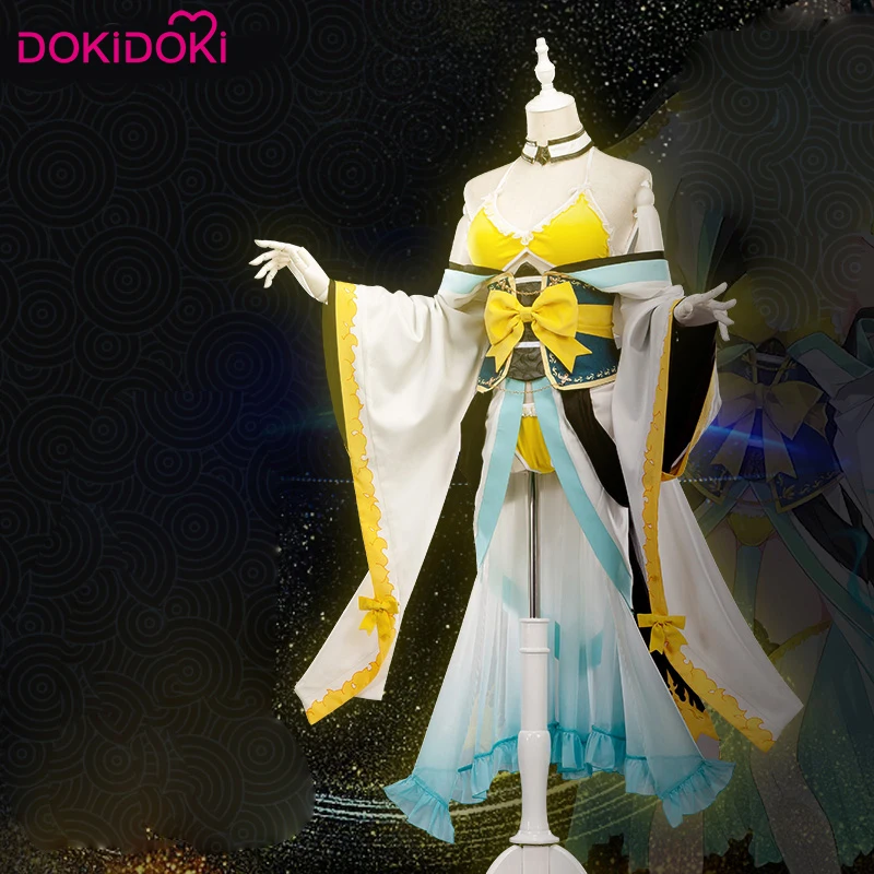 Костюм косплея Kiyohime из игры DokiDoki Game Fate/Grand Order Fate для женщин на Хэллоуин в пляжном купальнике.