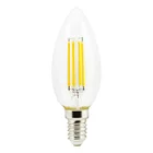 (упаковка 5 шт.) Прозрачная филаментная лампа-свеча 360 Ecola Premium 5 Вт, 220 В, E14, 2700K, 96х37мм