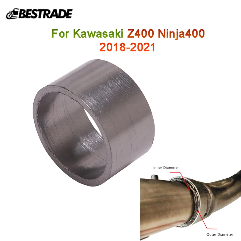 

Кольцо прокладки Z400 графитовое для выхлопной трубы Kawasaki Ninja400 2018 2019 2020 2021
