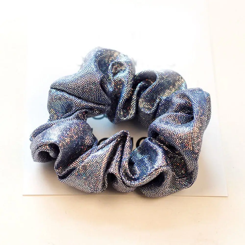 

Women Elastic Scrunchie Hair Rope Simple European And American Shiny Cloth Hair Ring Ponytail Holder Hair Band Hair Accessories