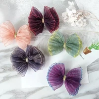 60mm ruffle silk organza ribbon wave egde gradient tulle wide lace trim diy hair bows accessories cloth sewing yarn tape