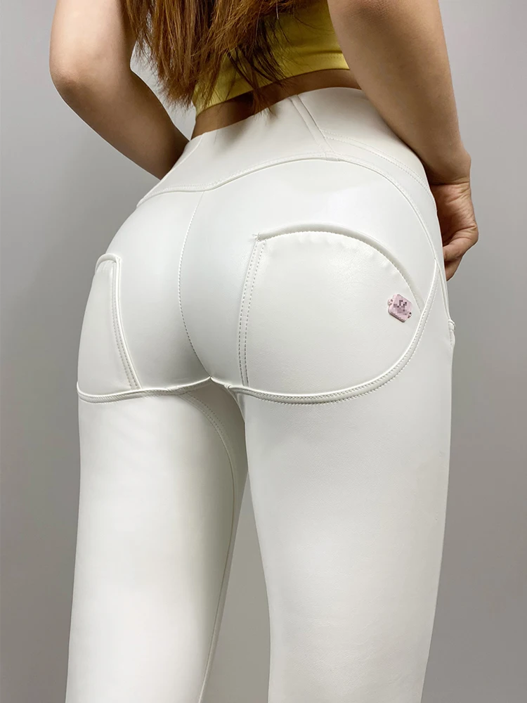 

Shascullfites Melody Leather High Rise Pants Winter Thermal Tights And Push Up Leggings White Leather Skinny Pants For Women