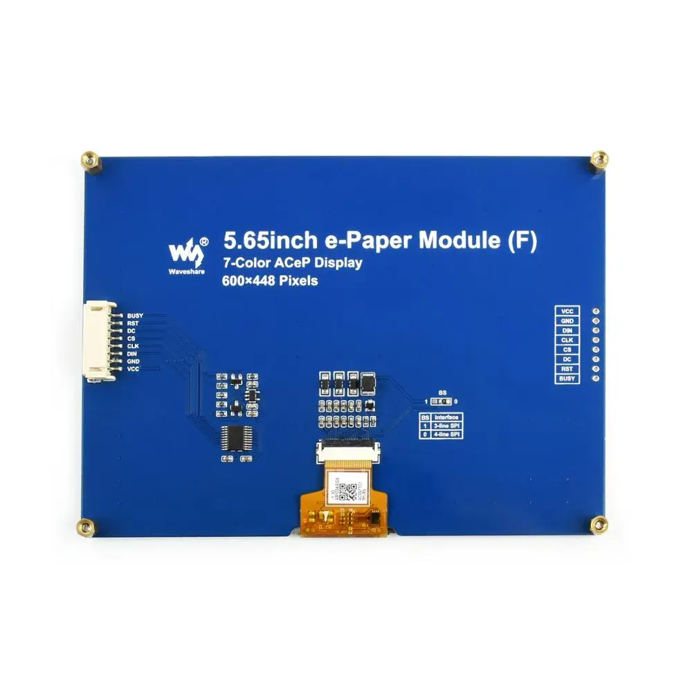 5, 65 ACeP 7- Epaper Eink   E-ink      Raspberry Pi Zero W 3B  4 4B  Arduino STM32