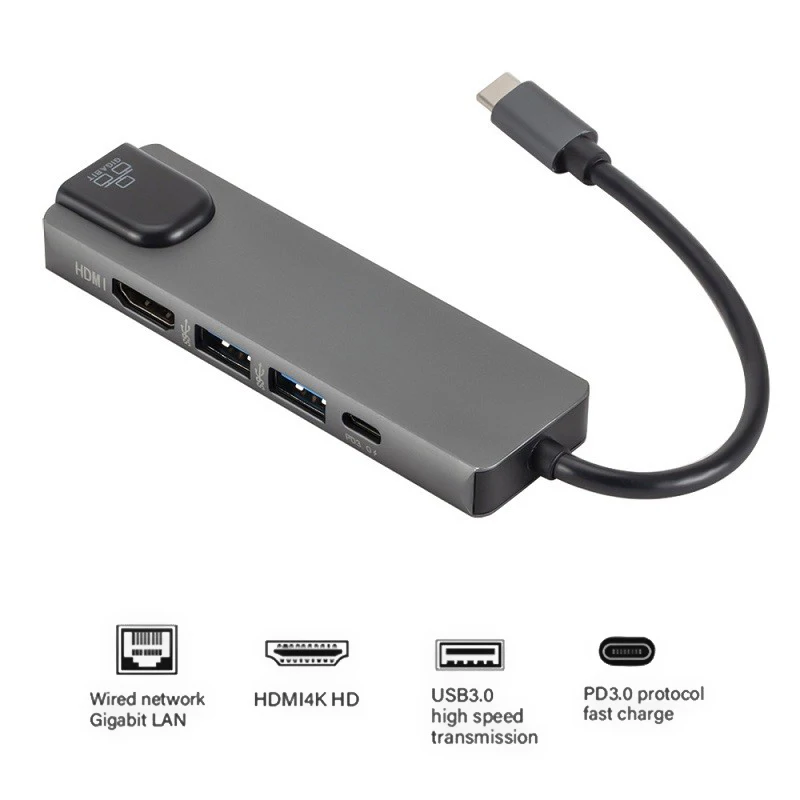 Thunderbolt 3 USB Type C концентратор для 4K док станция адаптер 0 аксессуары ноутбуков PD