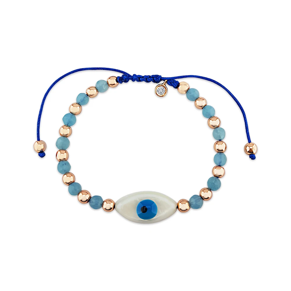 

Sedef Blue Quartz and Hematite Sterling Silver Bracelet