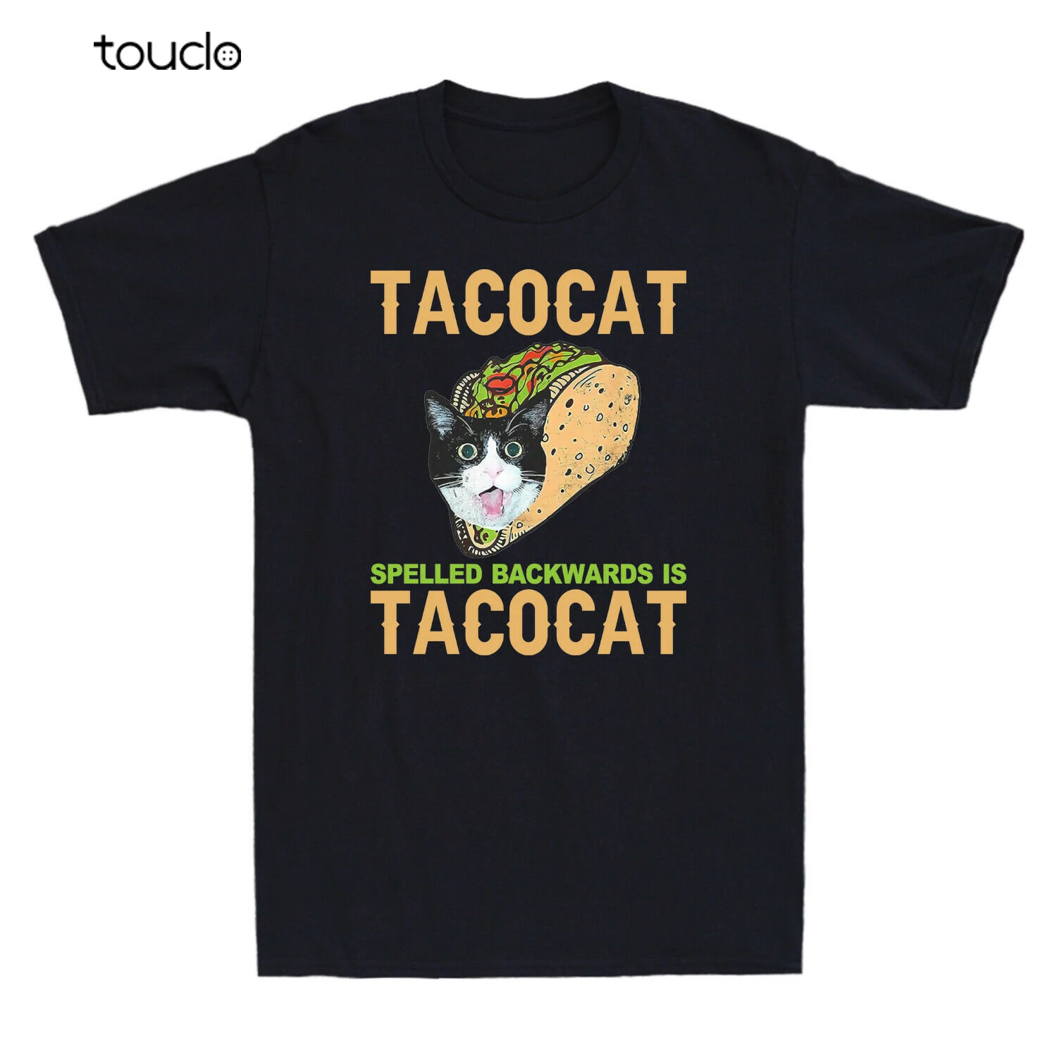 Еда Tacocat проложенный назад Tacocat Смешные кошки влюбленные подарок Мужская футболка