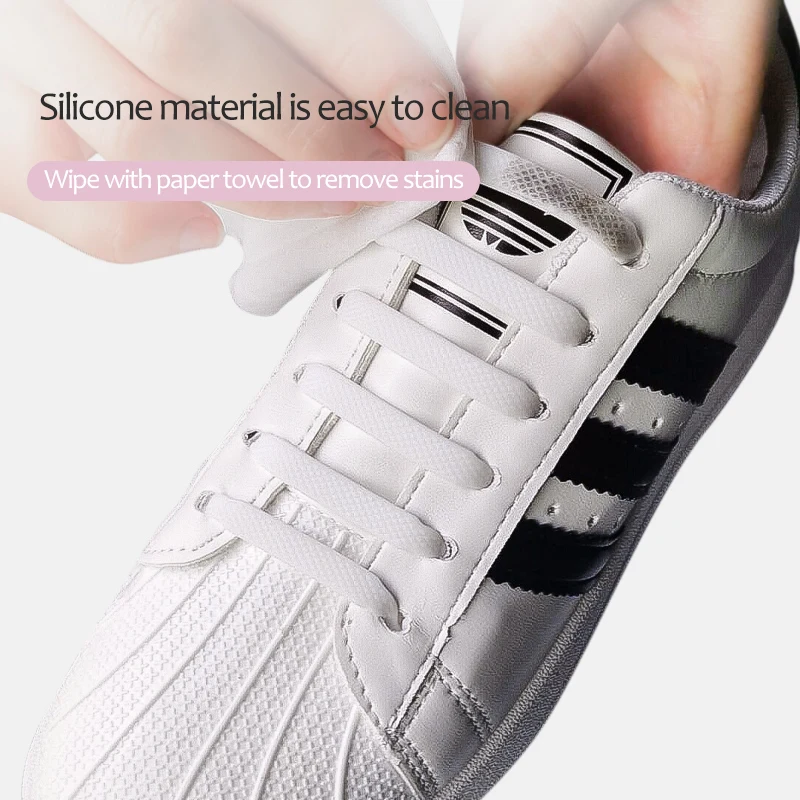 Фото 2021 New Silicone Elastic Shoelaces Fashion Unisex Athletic No Tie Shoe Lace All Sneakers Color for Kids and Adults Обувь 2021 New Silicone Elastic Shoelaces Fashion Unisex Athletic No Tie Shoe Lace All Sneakers Color for Kids and Adults Обувь