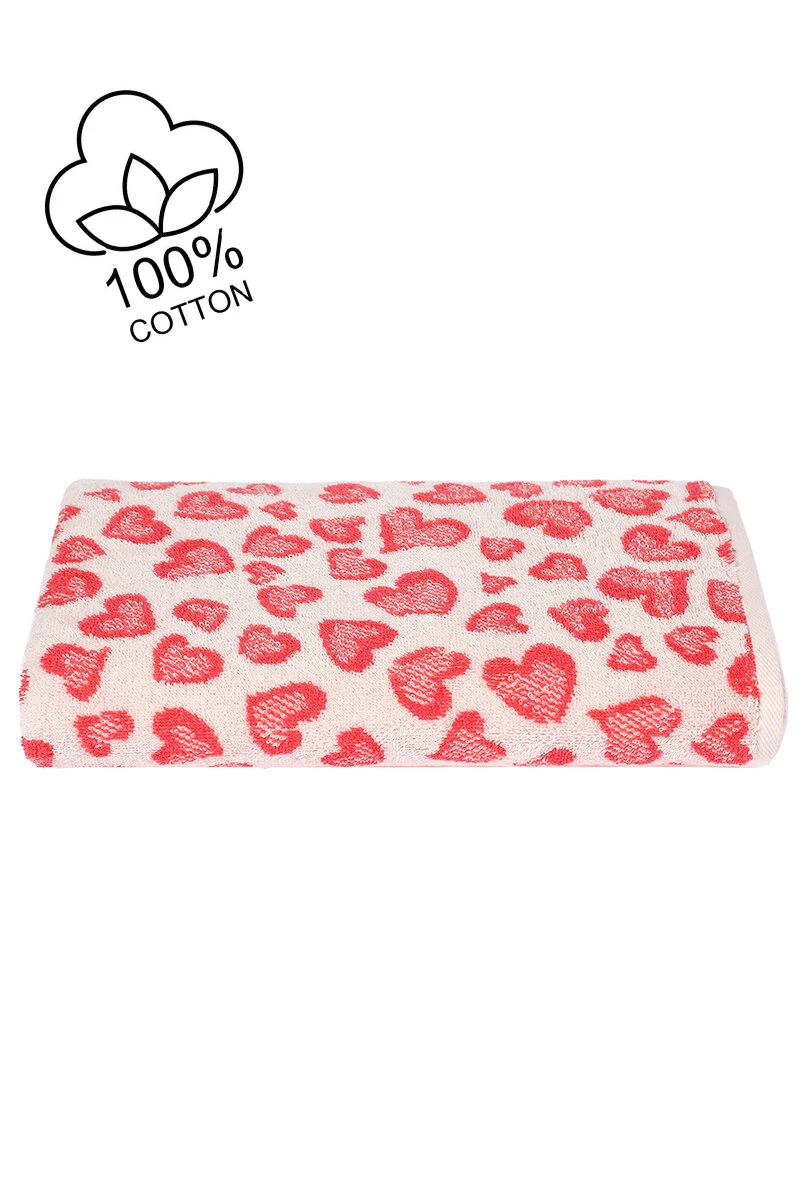 

Bath Towel Eco Heart Pure Cotton 90x140 50x85