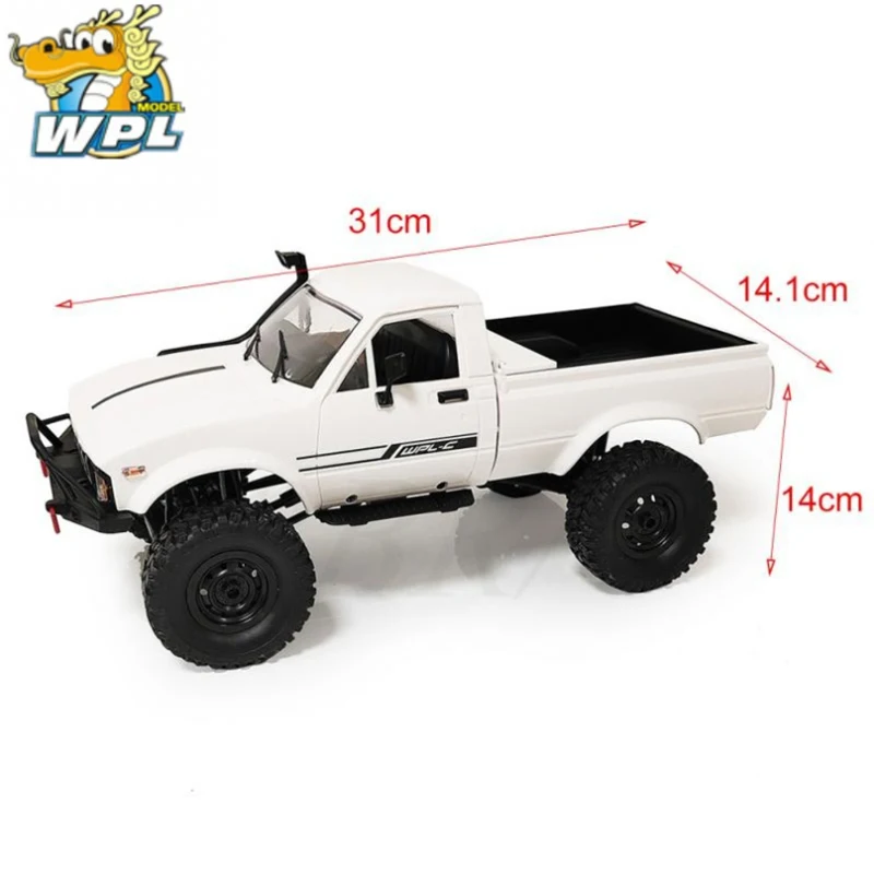 WPL C24 Upgrade C24-1 1:16 RC Car 4WD Radio Control Off-Road Car RTR KIT Rock Crawler Electric Buggy Moving Machine Toys For Boy enlarge