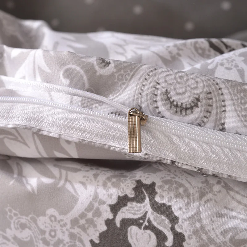 Роскошный комплект постельного белья с цветочным кружевом и принтом Комплект в