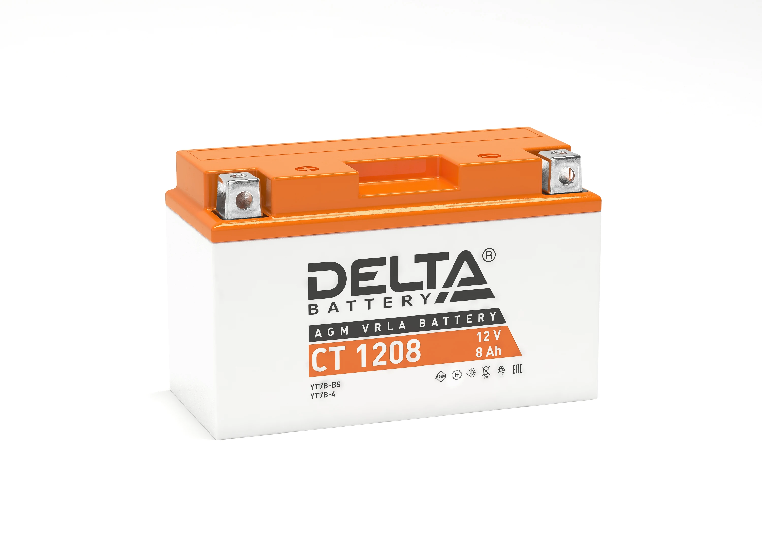 Аккумулятор Delta CT 1208 (12V / 8Ah) [YT7B BS YT7B 4 YT9B BS]|Аккумуляторы для мотоциклов| |