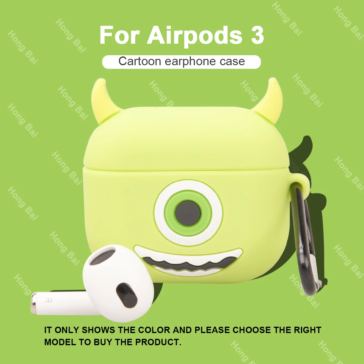 

Cute Cartoon green monster For Airpods 3 pro 2 1 Case For Airpods pro 3 2 1 cover For Airpods Case For airpods 1 2 pro 3 cover