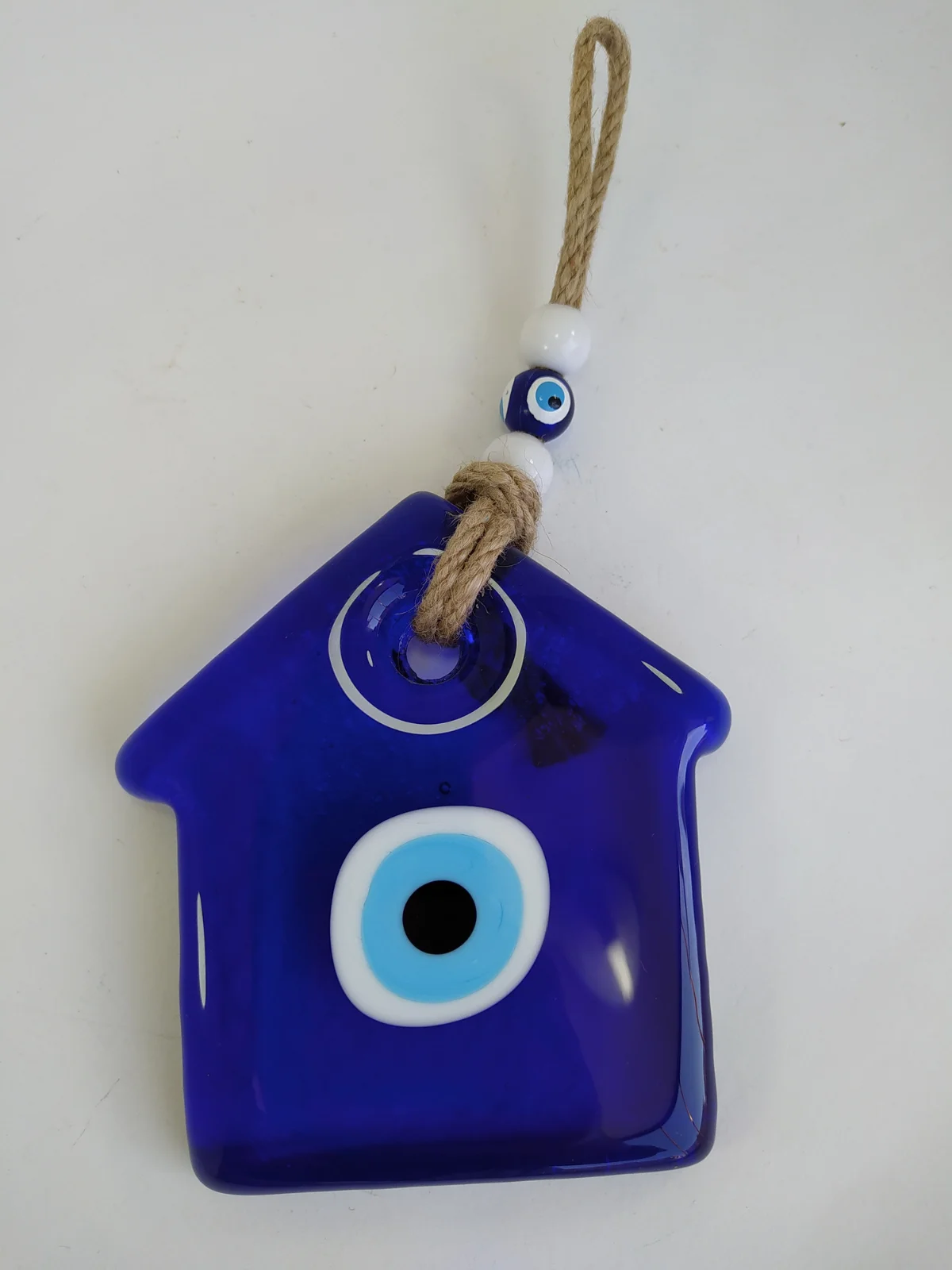 

Home Evil Eye 12cm Glass Bead Pendant Charm Turkish Handmade Amulet Wall Hanging Talisman Boho Home Decor Made in Turkey