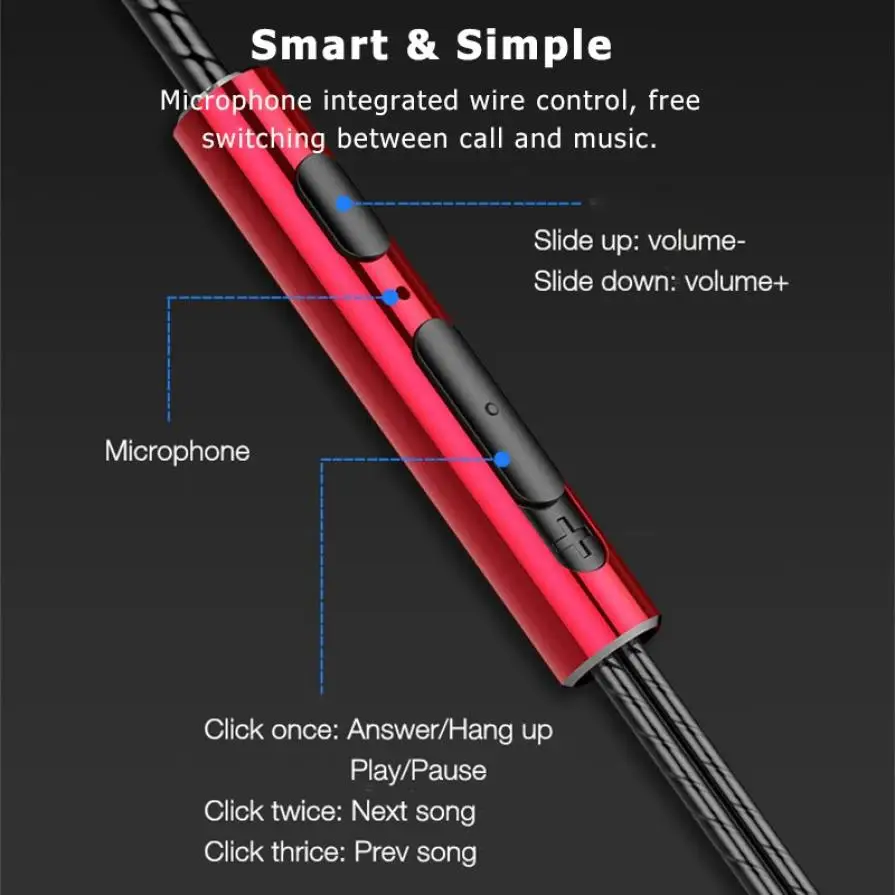Универсальные проводные наушники T2 спортивные вкладыши Мобильный телефон 3 5 мм