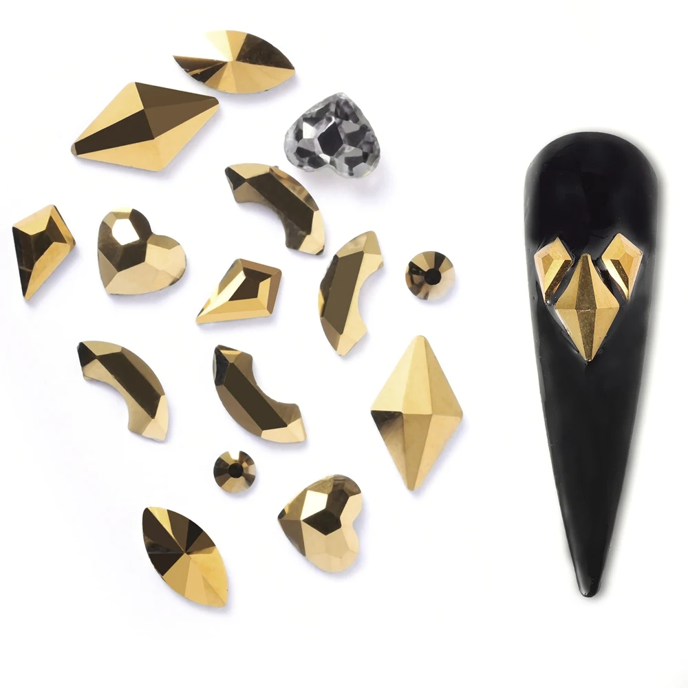 TP 200 шт. Стразы для дизайна ногтей плоский кристалл AB в форме капли сердце