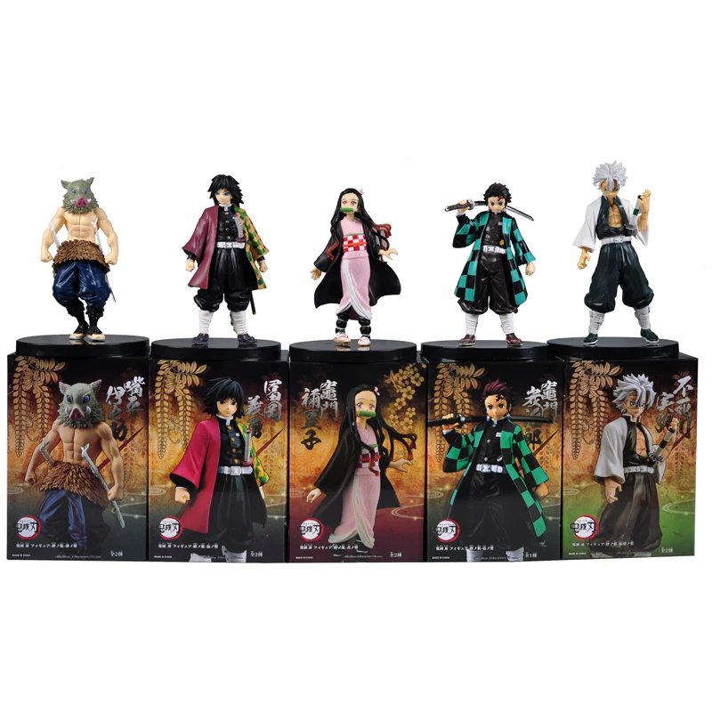 

Original Box 16CM Anime Demon Slayer Kimetsu No Yaiba Figures Kamado Tanjirou Action Figure Nezuko Warrior PVC Decorate Toys