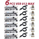 6 шт. Riser VER012MAX USB 3.0 PCI-E Riser VER012 MAX Express кабель Riser для видеокарты X16 Extender PCI-E Райзер-карта для майнинга