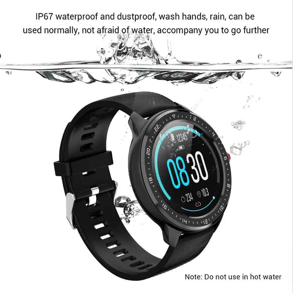 LEMDIOE полноразмерные сенсорные Смарт-часы для мужчин измерения артериального