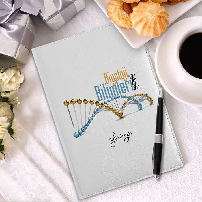 

Personalized Professional Biology Science Engineer 2020 White Leather Organizer