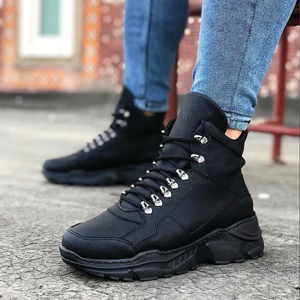 Wagoon WG07 Длинные ботинки на шнуровке темно-серого цвета Новый сезон на высокой подошве подходит для любого дизайна одежды разных цветов Быстрая доставка Wagoon WG07 Длинные ботинки на шнуровке темно-серого цвета Новый сезон на высокой подошве подходит для любого дизайна одежды разных цветов Быстрая доставка