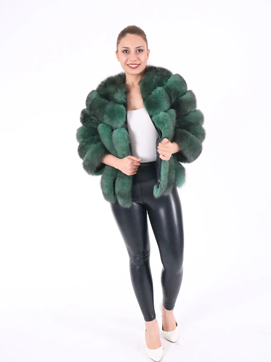 Fashion winter warm fur coat natural fox fur coat real fox fur jacket winter thick warm coat 2021 Turkish Fashion