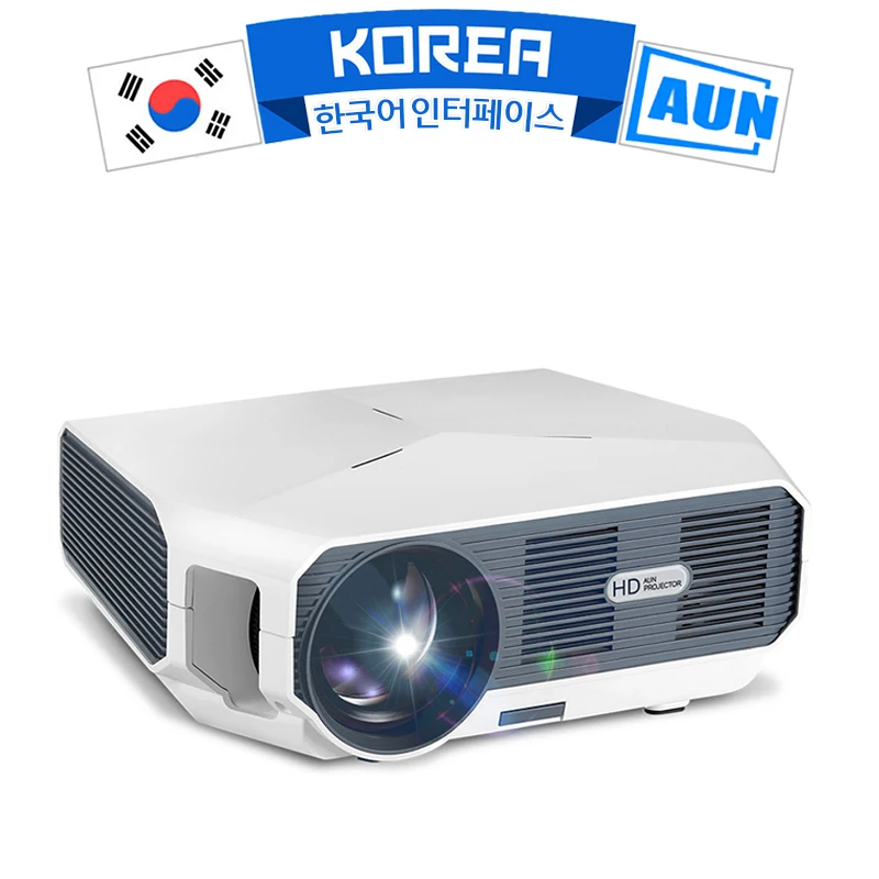 Светодиодный мини проектор AUN ET10 для 3D видеосъемки. 1280x720P 3800 люмен поддержка 1080P HD