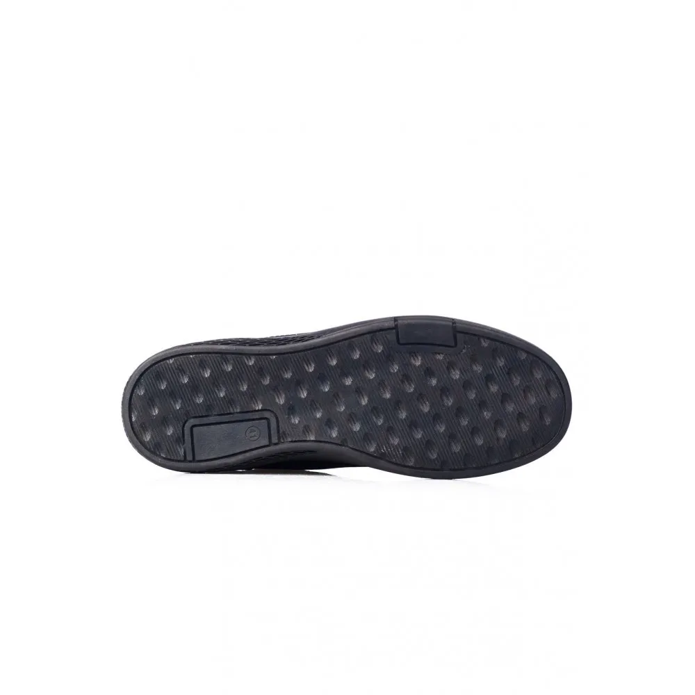 

Black Color Genuine Leather New Season 2021 Comfortable Stylish Fashion Breathable Walking Shoes Zipper Lace-Up Man Casual Shoes