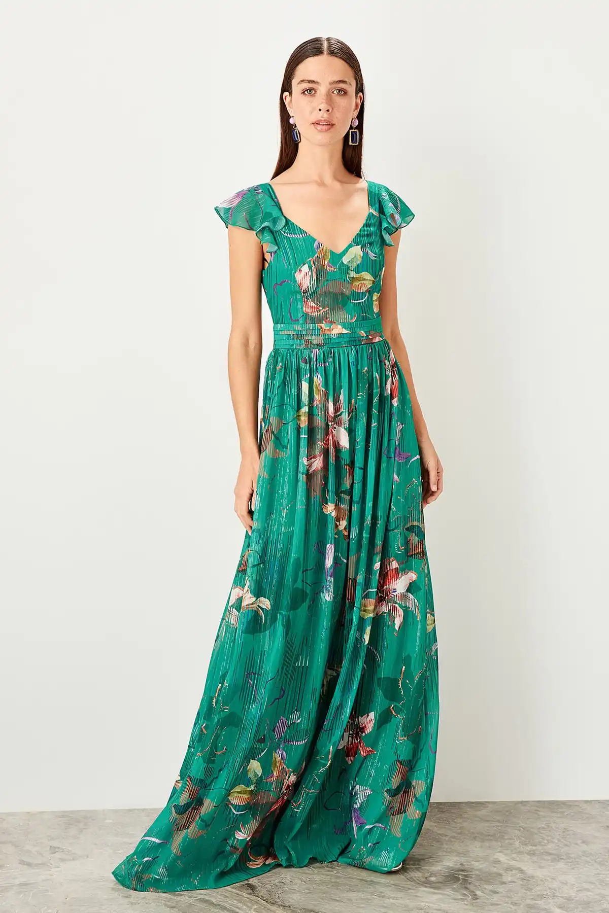 Trendyol длинное вечернее платье TPRSS19UT0159 | Свадьбы и торжества
