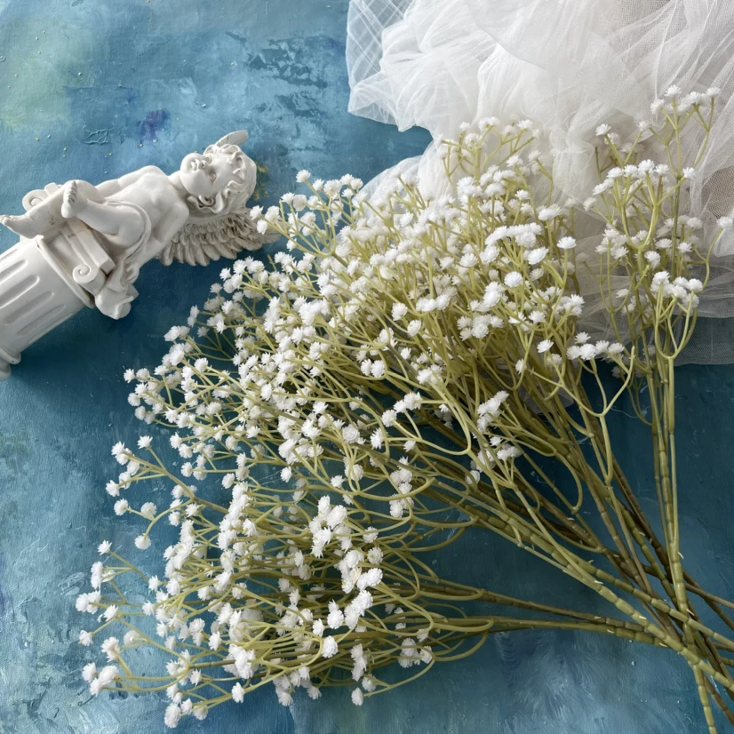 

100Heads 58cm Babies Breath Artificial Flowers Plastic Gypsophila DIY Floral Bouquets Arrangement for Wedding Home Decoration